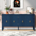 Four-Door Sideboard with Geometric Line Patterns