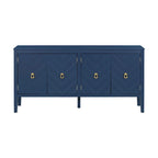 Four-Door Sideboard with Geometric Line Patterns