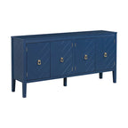 Four-Door Sideboard with Geometric Line Patterns
