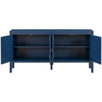 Four-Door Sideboard with Geometric Line Patterns