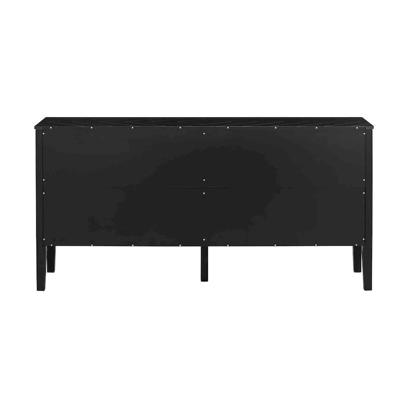 Four-Door Sideboard with Geometric Line Patterns