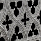 Wooden Storage Cabinet with Hollow Carved Doors - 4 Door Sideboard Console Table with Adjustable Shelves - Antique Pine Finish MDF