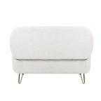 39.37" Oval Storage Ottoman Bench with Gold Legs - Modern Flip-Top Seating, 250 lbs Capacity, Gray/Off-White