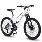 VTT Okak 24/26 pouces avec 21 vitesses et double freins à disque, vélo pour enfants avec suspension avant de 100 mm, Dirt Bike pour adolescents et femmes