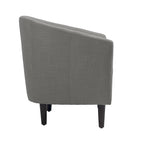 Lot de 2 fauteuils club modernes en lin style tonneau