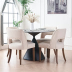 Lot de 4 chaises de salle à manger rembourrées en tissu
