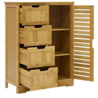 Meuble de rangement sur pied pour salle de bain VEIKOUS avec 4 tiroirs