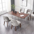 Lot de 4 chaises de salle à manger rembourrées en tissu