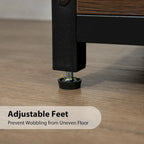 4-Tier Industrial Bookshelf with File Cabinet Drawers, 62.7"H Storage Organizer for Home Office