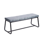 Banc d'entrée 48" avec coussin en cuir PU - Résistant à l'eau, pieds en fer, capacité de 120 kg, design moderne