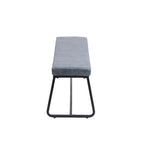 Banc d'entrée 48" avec coussin en cuir PU - Résistant à l'eau, pieds en fer, capacité de 120 kg, design moderne