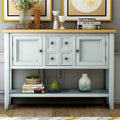 Buffet Commode Console Table Cadre en bois massif 4 tiroirs Étagère inférieure Style vintage élégant Meuble de rangement Meuble de salle à manger