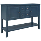 Buffet Commode Console Table Cadre en bois massif 4 tiroirs Étagère inférieure Style vintage élégant Meuble de rangement Meuble de salle à manger