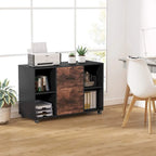 Mobile Lateral File Cabinet with 2 Drawers, Filing Cabinet Printer Stand