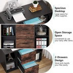 Mobile Lateral File Cabinet with 2 Drawers, Filing Cabinet Printer Stand