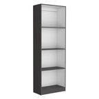 3-Piece Bookcase Set 74" Wide with 4 Shelves & Double Door Cabinets - Modern Storage Solution