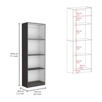 3-Piece Bookcase Set 74" Wide with 4 Shelves & Double Door Cabinets - Modern Storage Solution