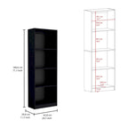 3-Piece Bookcase Set 74" Wide with 4 Shelves & Double Door Cabinets - Modern Storage Solution