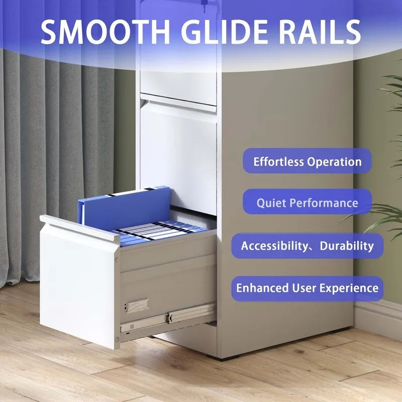 3 Drawer Metal Vertical Filing Cabinet with Lock,A4 Legal/Letter Size