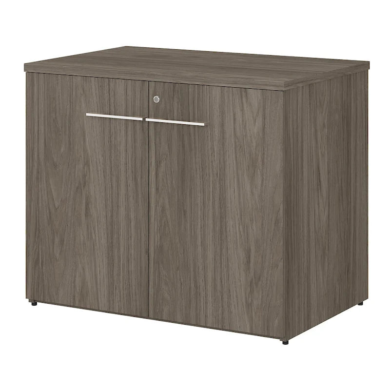 Armoire de rangement de bureau 91 cm l. x 61 cm P x 76 cm H avec portes verrouillables, étagère réglable, fabrication en MDF - Entièrement assemblée