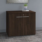 Armoire de rangement de bureau 91 cm l. x 61 cm P x 76 cm H avec portes verrouillables, étagère réglable, fabrication en MDF - Entièrement assemblée