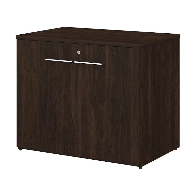 Armoire de rangement de bureau 91 cm l. x 61 cm P x 76 cm H avec portes verrouillables, étagère réglable, fabrication en MDF - Entièrement assemblée