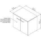 Armoire de rangement de bureau 91 cm l. x 61 cm P x 76 cm H avec portes verrouillables, étagère réglable, fabrication en MDF - Entièrement assemblée