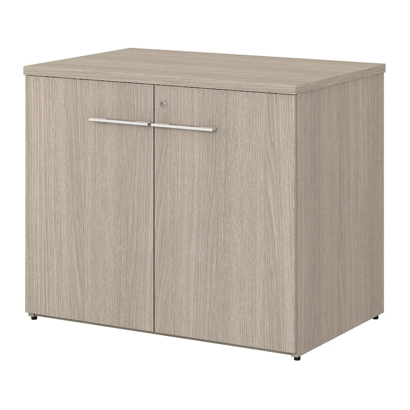 Armoire de rangement de bureau 91 cm l. x 61 cm P x 76 cm H avec portes verrouillables, étagère réglable, fabrication en MDF - Entièrement assemblée