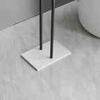 Freestanding Double T Towel Rack Marble Base SUS 304 Stainless Steel Countertop Holder 8.23 lbs Heavy Duty No Drilling Bathroom Organizer