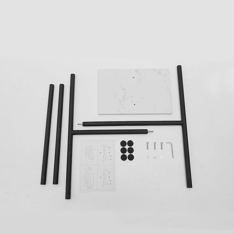 Freestanding Double T Towel Rack Marble Base SUS 304 Stainless Steel Countertop Holder 8.23 lbs Heavy Duty No Drilling Bathroom Organizer