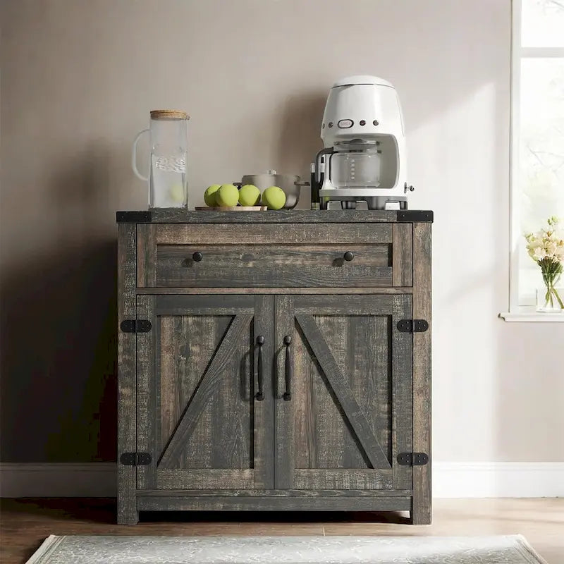 Farmhouse Cabinet with Drawers and Doors 31.5 inch - 15.75D x 31.5W x 31.5H