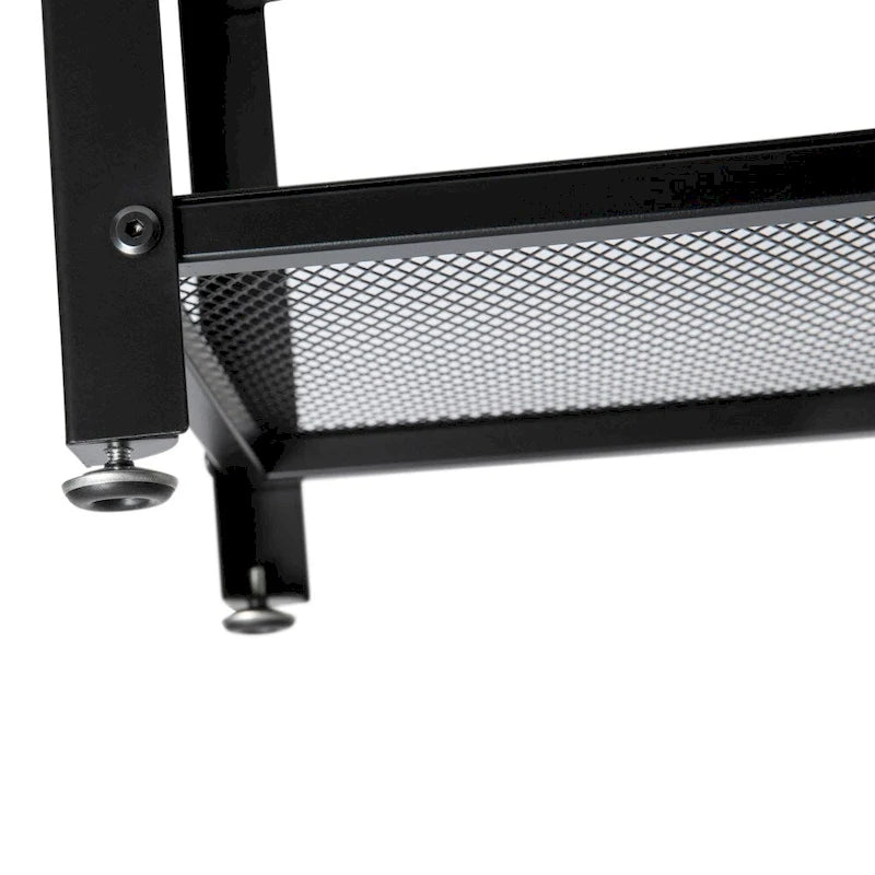 3-Tier Entryway Bench with Mesh Metal Shoe Storage Shelves