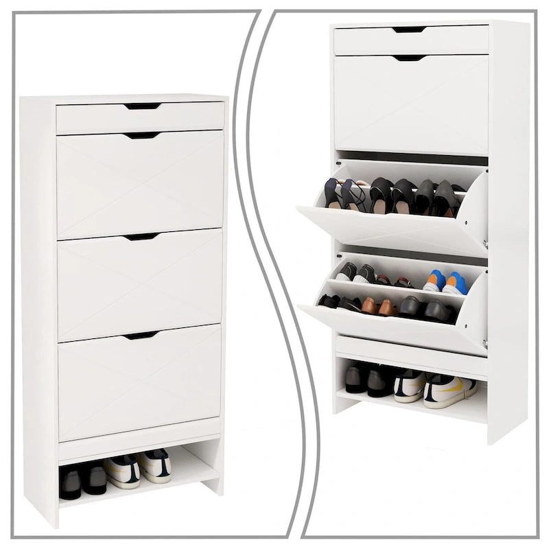 Meuble de rangement pour chaussures autoportant, élégant et minimaliste