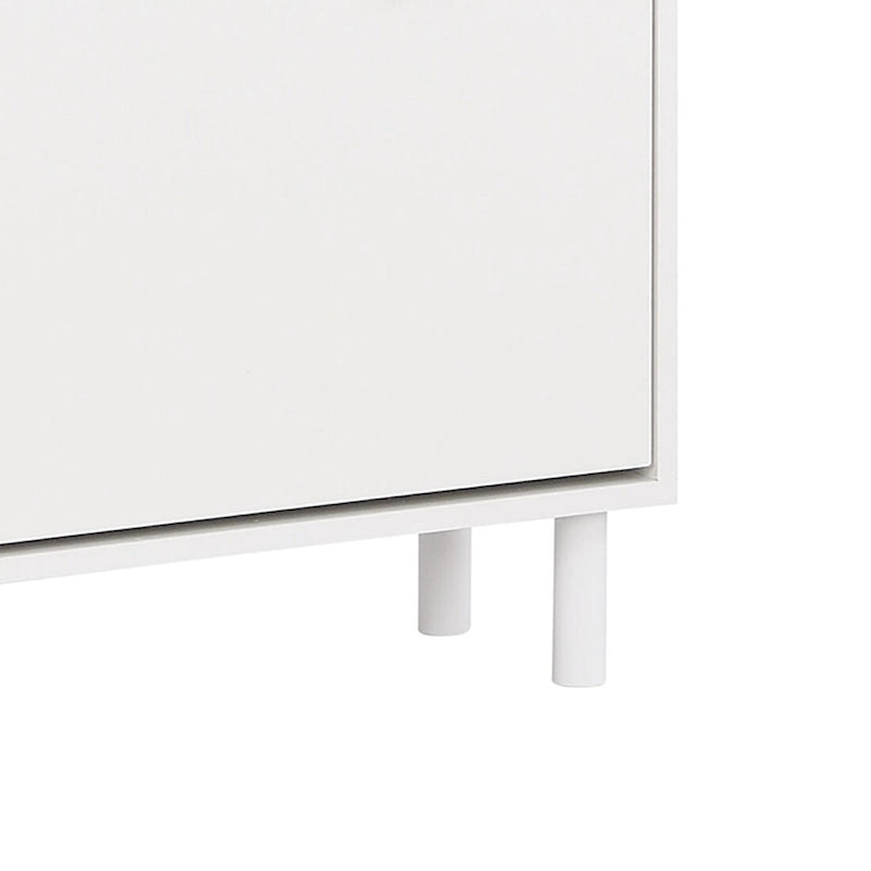 Meuble de rangement pour chaussures minimaliste avec panneau supérieur aspect bois
