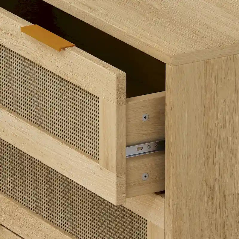 3-Drawers Rattan Storage Cabinet Rattan Drawer
