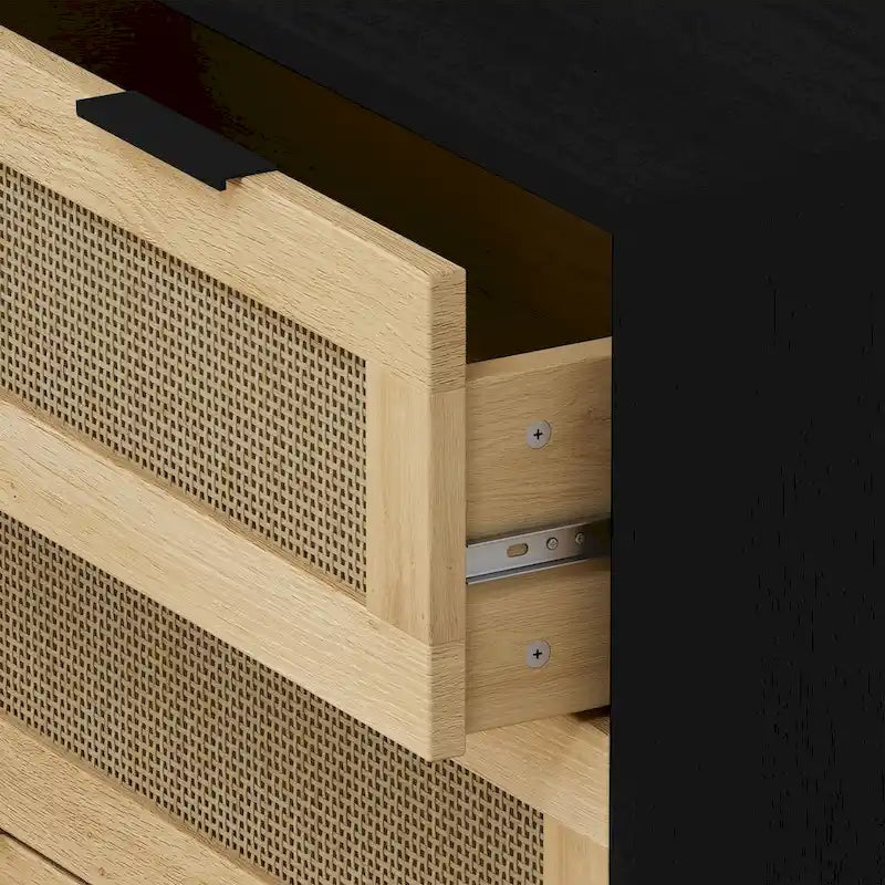 3-Drawers Rattan Storage Cabinet Rattan Drawer