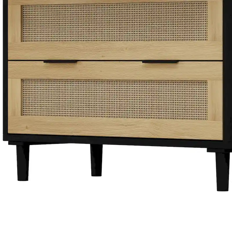 3-Drawers Rattan Storage Cabinet Rattan Drawer