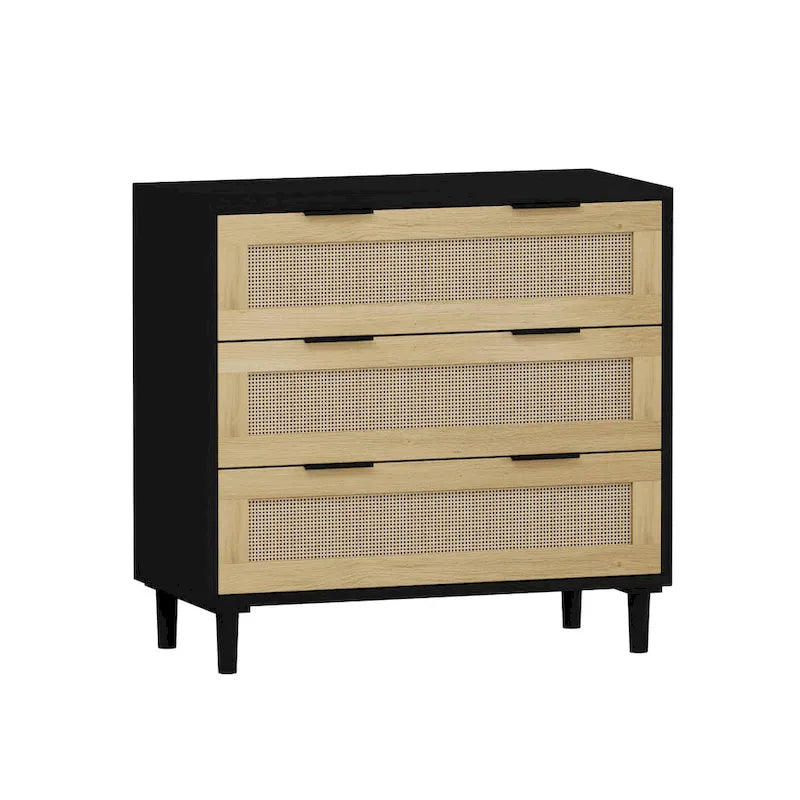 3-Drawers Rattan Storage Cabinet Rattan Drawer
