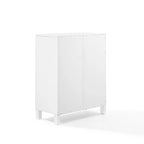 Meuble de rangement empilable avec portes en verre - 2 étagères réglables - Organiseur de cuisine ou salle de bain style moderne-rustique