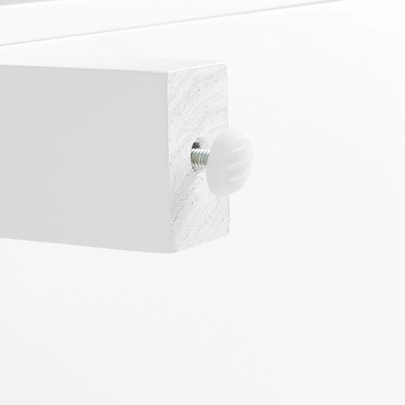 Meuble de rangement empilable avec portes en verre - 2 étagères réglables - Organiseur de cuisine ou salle de bain style moderne-rustique