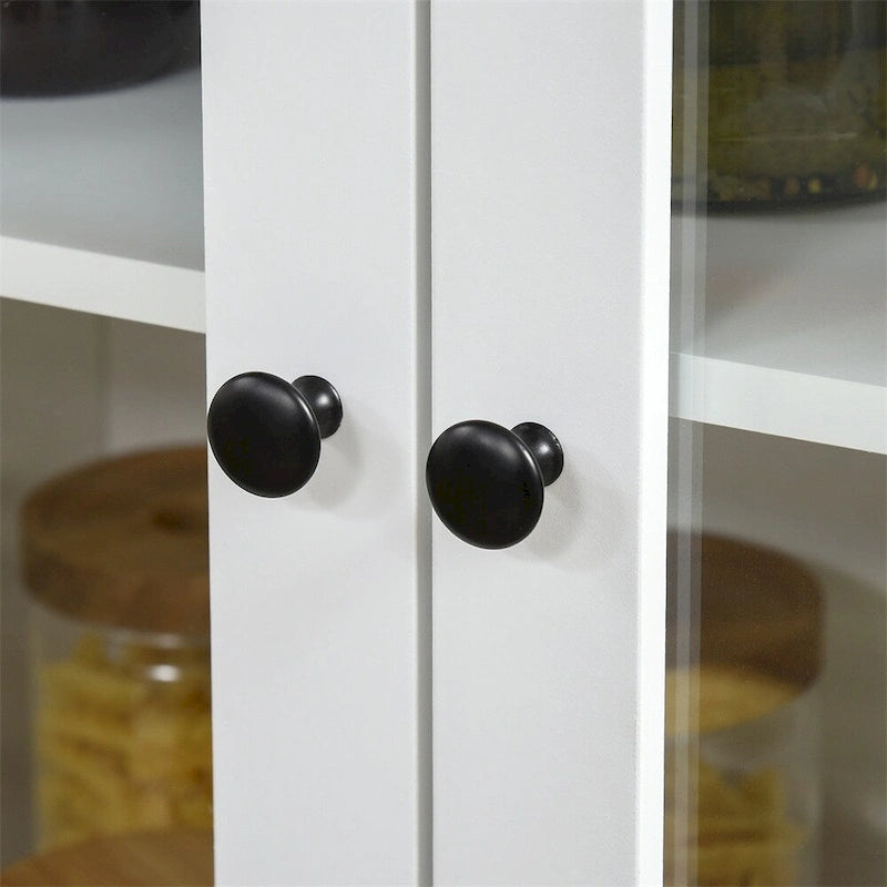 Freestanding Kitchen Storage Cabinet w/ Adjustable Shelves and Drawers - N/A