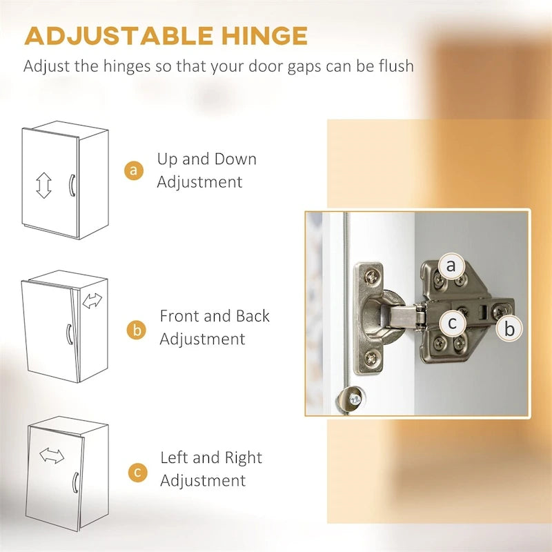 Freestanding Kitchen Storage Cabinet w/ Adjustable Shelves and Drawers - N/A