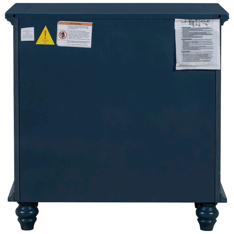 3-Drawer Wood Storage Cabinet End Table with Pull-Out Tray MDF Pine Solid Wood Rubber Legs Ball Slide 150 lbs Capacity Accent Furniture