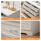 6-Drawer Dresser Chest for Bedroom - Modern Clothes Organizer with Metal Pulls & Anti-Tip Device - Particle Board Storage Cabinet