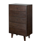 7-Drawer Sideboard Cabinet 47.56"W Birch Wood Auburn Finish Retro Storage Organizer for Bedroom Living Room Dining Room Furniture