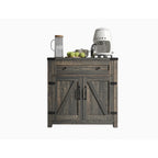 Double Barn Door Accent Cabinet