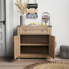 Double Barn Door Accent Cabinet