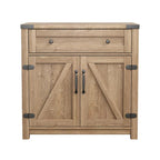 Double Barn Door Accent Cabinet