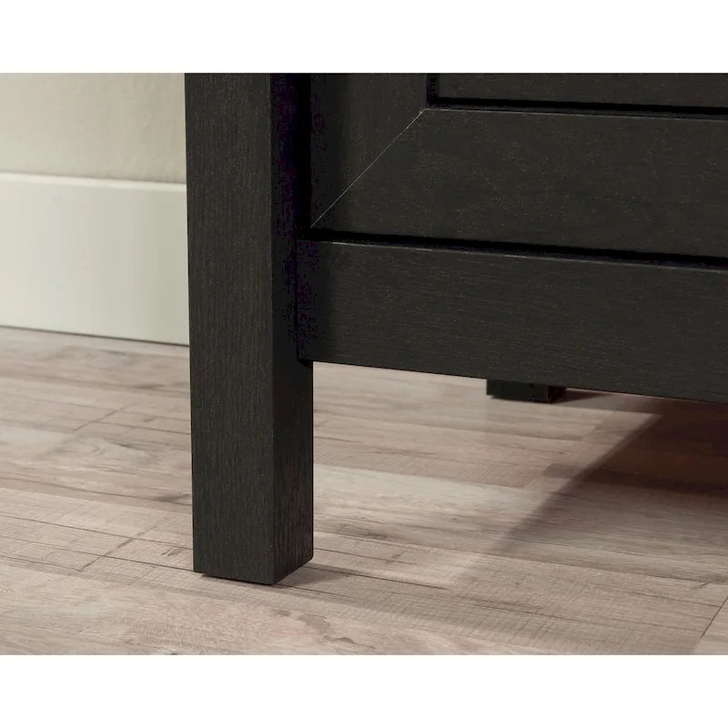 59" Farmhouse TV Stand Credenza with Storage Doors & Adjustable Shelves - Mystic Oak Wood Entertainment Center for 65" TV