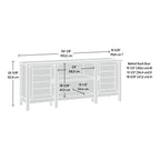 59" Farmhouse TV Stand Credenza with Storage Doors & Adjustable Shelves - Mystic Oak Wood Entertainment Center for 65" TV